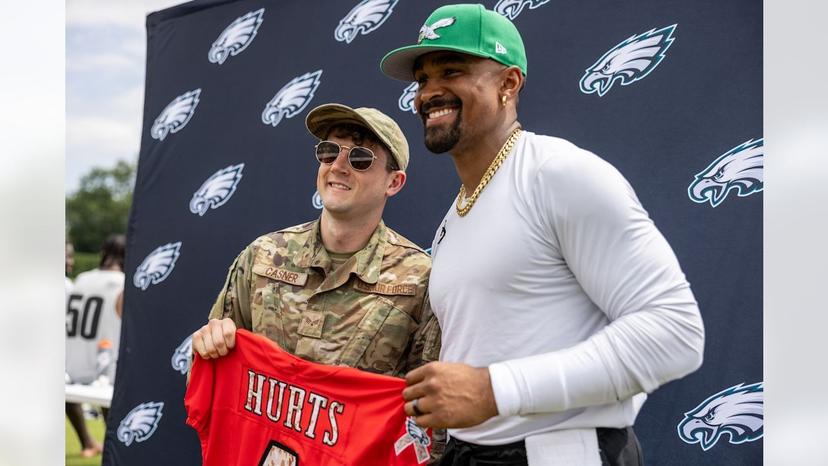 Jalen Hurts Honors Military Families During Eagles' Training Camp Tribute Day And the Powerful Story Behind It
