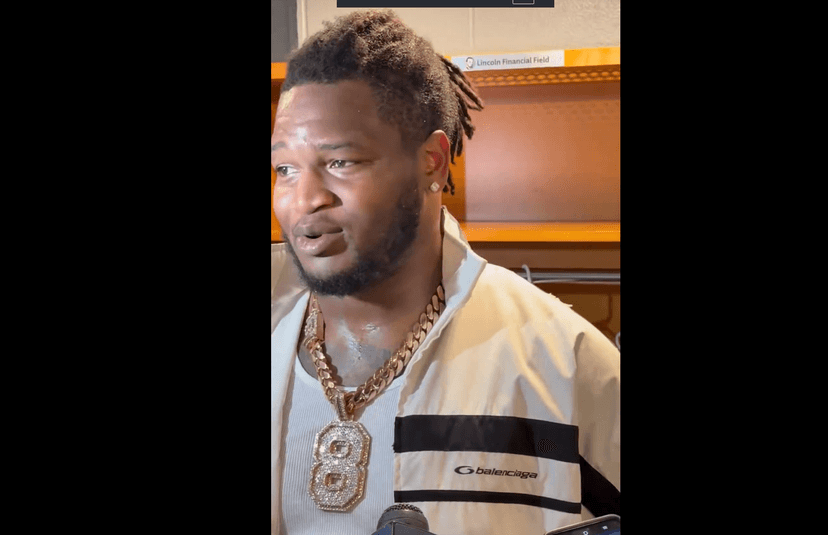 Eagles’ Jalen Carter Shows Off $100K Chain Taken from Jared Verse After Rams Clash