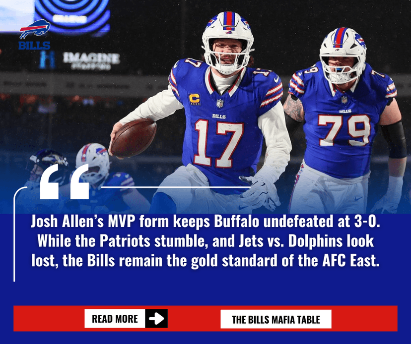 Bills Extend AFC East Reign! Buffalo Stays Perfect as Division Rivals Collapse