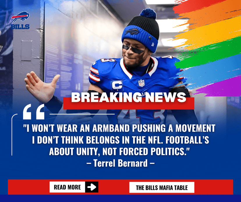 Bills’ Terrel Bernard Sparks NFL Storm: Refuses Pride Armband in Bold Stand!
