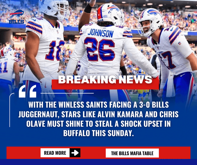 Saints’ Breakout Hope Rests on Kamara and Co. vs. Unbeaten Bills!