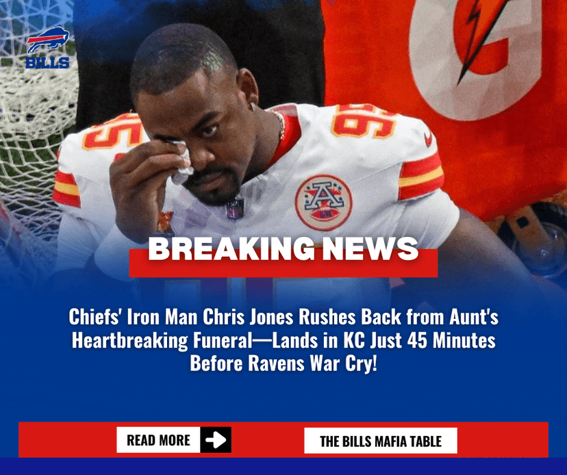 Chiefs’ Grief-Stricken Titan Chris Jones Defies Odds, Returns from Aunt’s Funeral for Ravens Showdown!