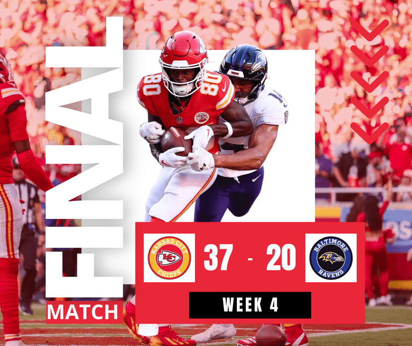 Chiefs Kingdom Rejoices: Mahomes' 4-TD Onslaught Crushes Ravens 37-20 in Epic Arrowhead Anthem!