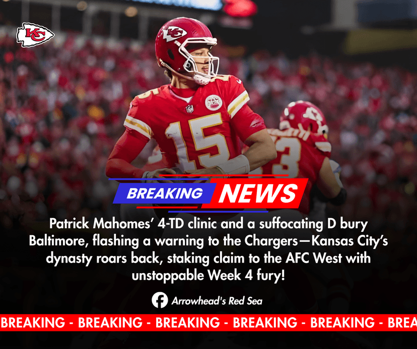 Chiefs Kingdom Reclaims Throne: 37-20 Ravens Rout Sends Chargers Shaking in Their Boots!