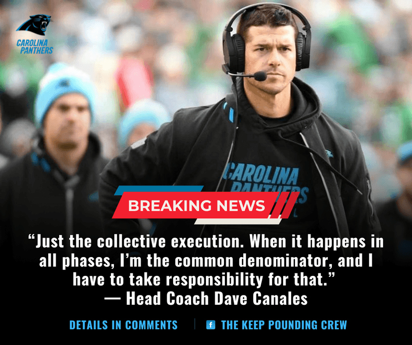 PANTHERS COACH BLAMES HIMSELF AFTER BLOWOUT LOSS TO PATRIOTS: "I'M THE COMMON DENOMINATOR"