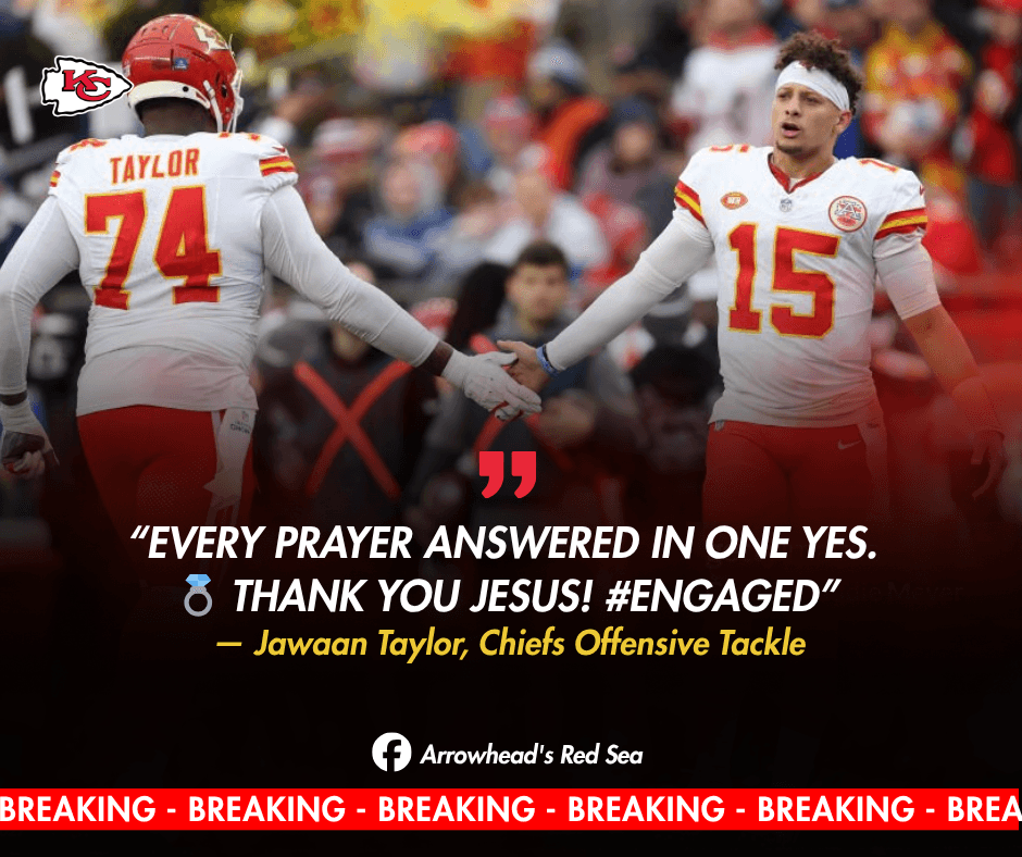 PATRICK MAHOMES AND CHIEFS CELEBRATE TEAMMATE'S ENGAGEMENT AMID CONCERN FOR TYREEK HILL'S DEVASTATING INJURY