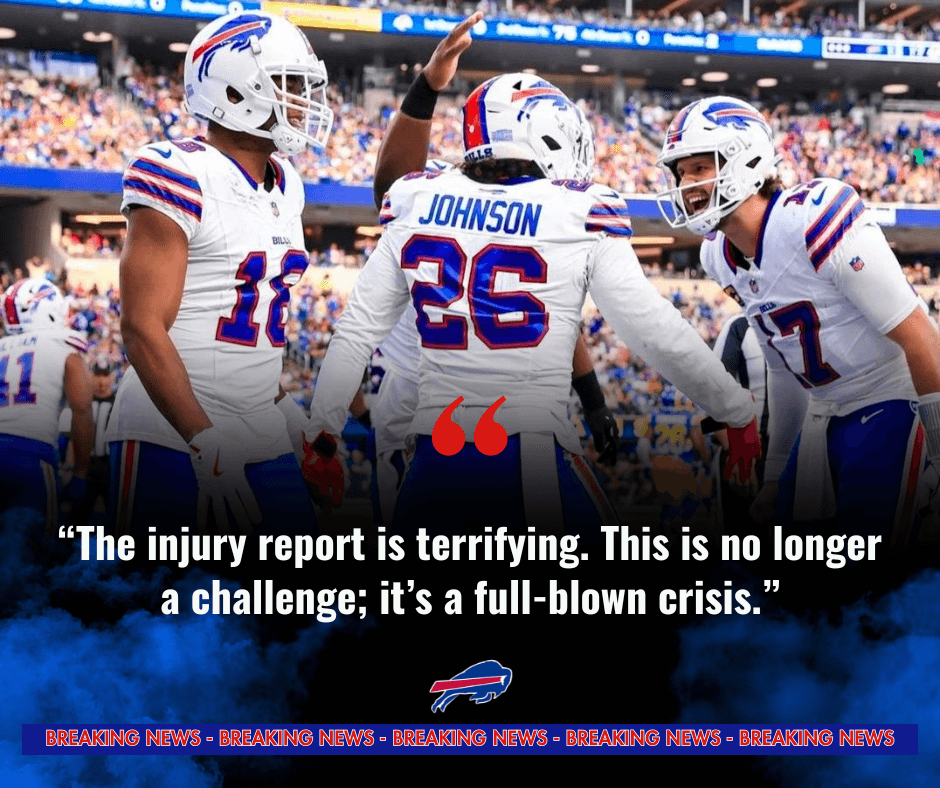 A CRYING SHAME: BUFFALO BILLS COLLAPSING UNDER THE WEIGHT OF INJURY CRISIS.