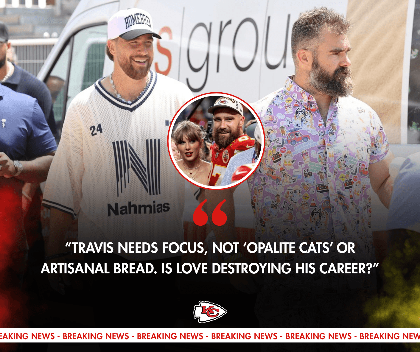 SWIFT "CAREFREE": KELCE LOSING HIMSELF TO LOVE? A NEW TRAGEDY!
