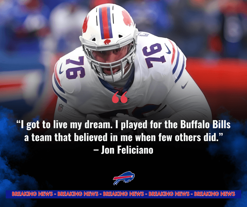 Heartbreak in Buffalo: Jon Feliciano Ends NFL Career at 27 Following Freak Accident – Says “I Got to Live My Dream”