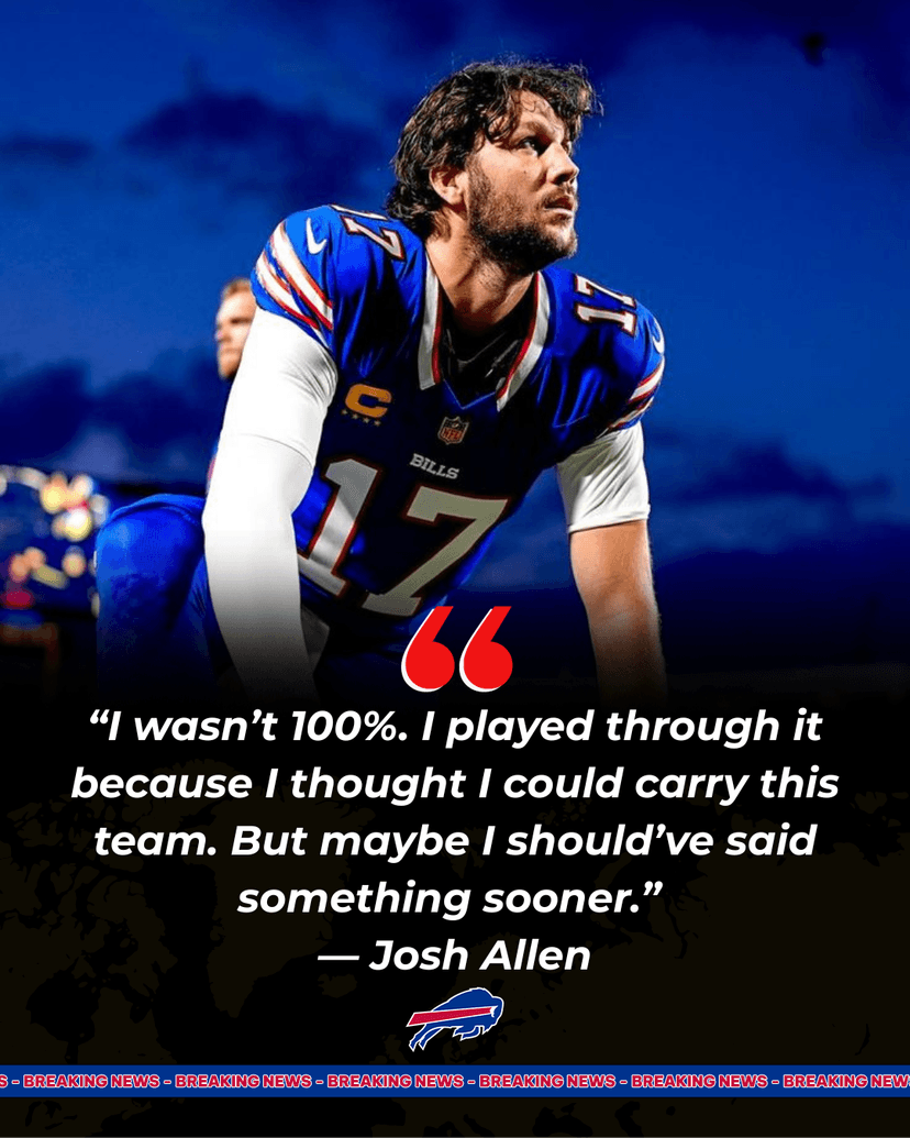 POWERFUL: Josh Allen Owns Up After Painful Loss to Falcons — Admits He Played Through Injury Trying to Save the Game for Buffalo