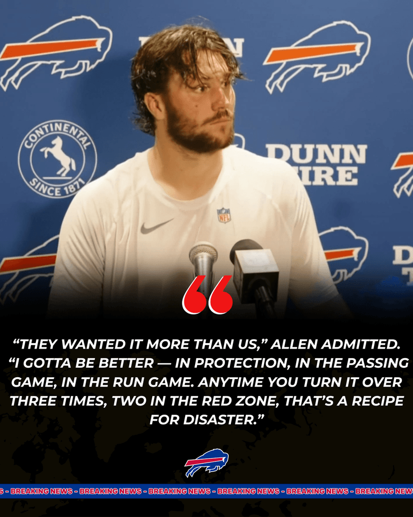 JOSH ALLEN OFFERS BRUTALLY HONEST REALITY CHECK AFTER BILLS’ EMBARRASSING LOSS TO DOLPHINS – “IT STARTS WITH ME”