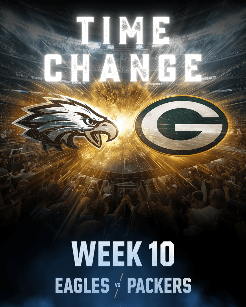 TIME CHANGE: Eagles vs Packers — Week 10 (MNF): US Time, How to Watch, Odds
