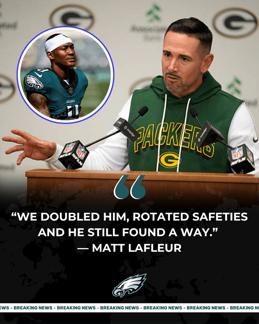 “He’s a Monster”: Packers’ Coach Matt LaFleur Admits They Couldn’t Stop Eagles’ DeVonta Smith