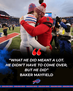 Josh Allen Stuns NFL World After 44–32 Win by Comforting a Devastated Baker Mayfield on the Sideline