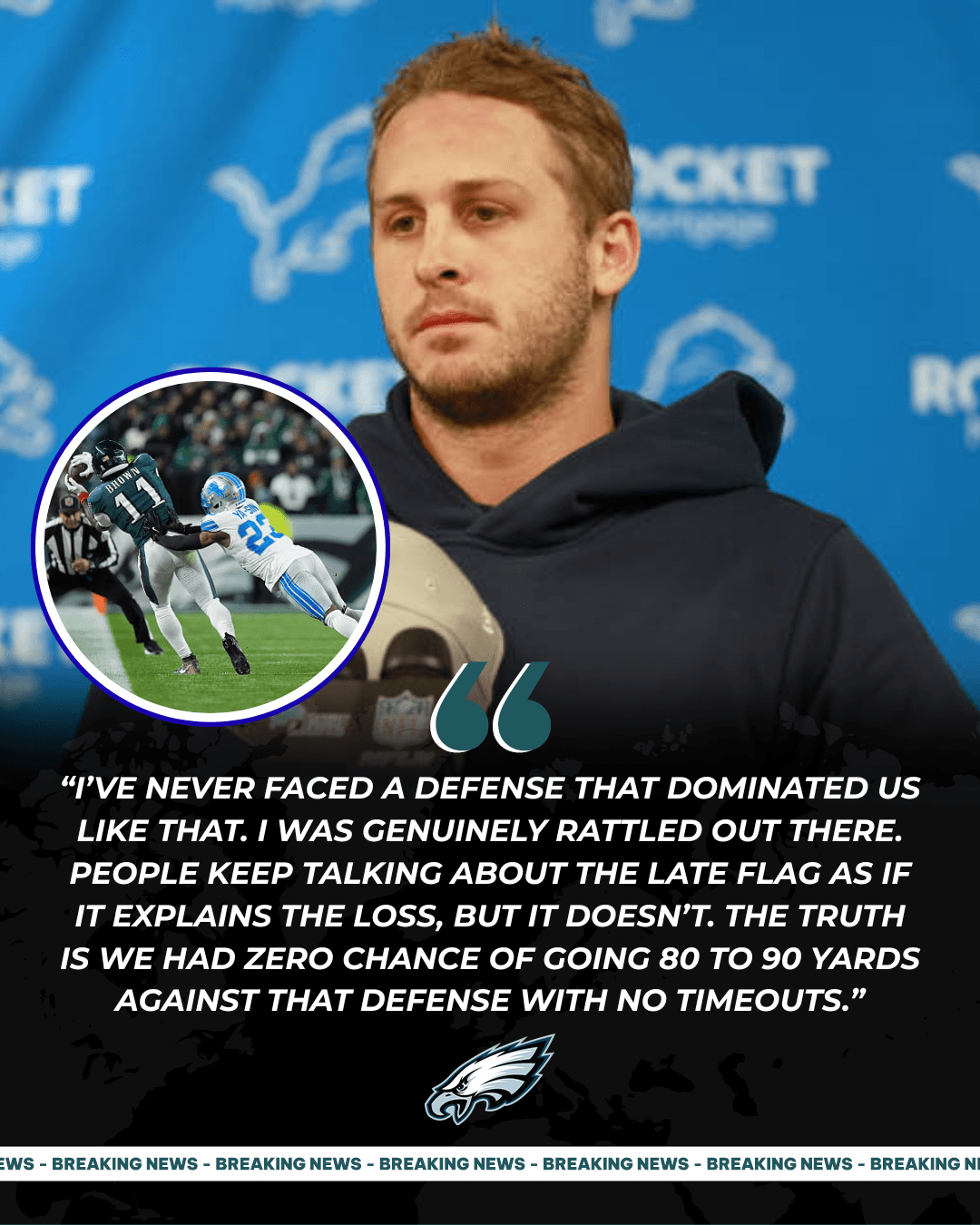 The Eagles turned Philadelphia into a fortress, suffocating the Lions and Jared Goff