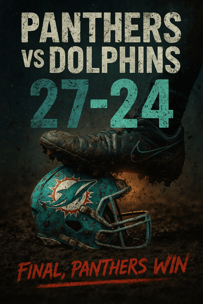 PANTHERS PREVAIL: Carolina Edges Dolphins 27–24 in Thrilling Week 5 Showdown!