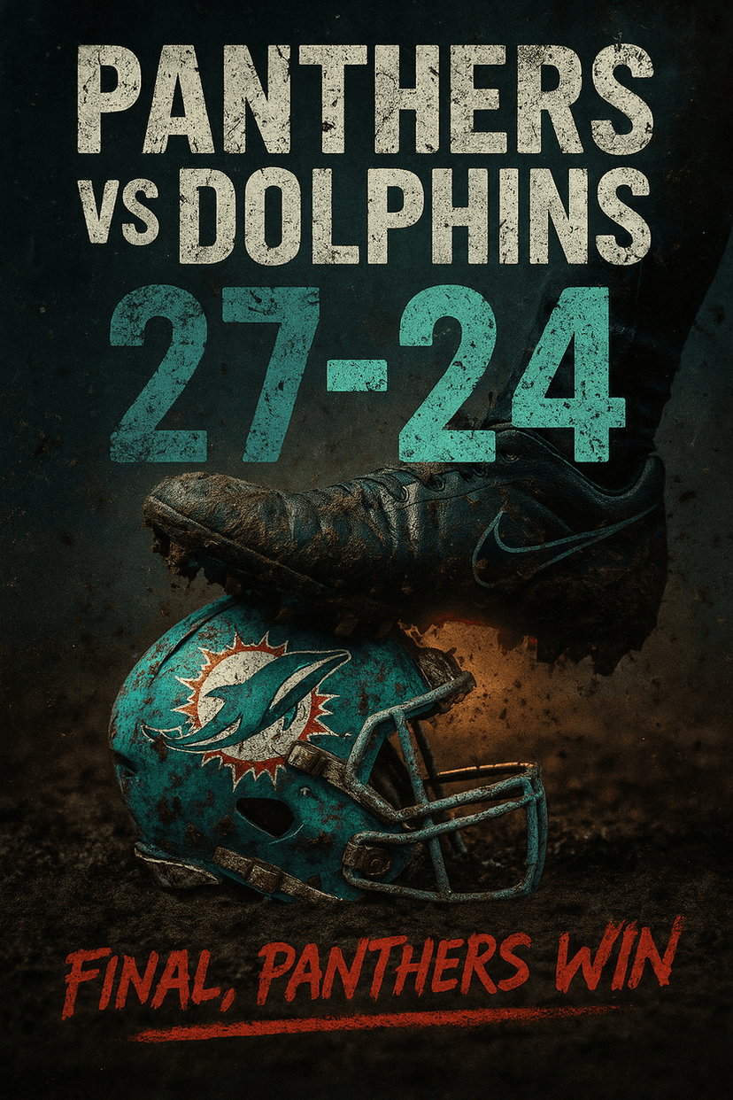 PANTHERS PREVAIL: Carolina Edges Dolphins 27–24 in Thrilling Week 5 Showdown!