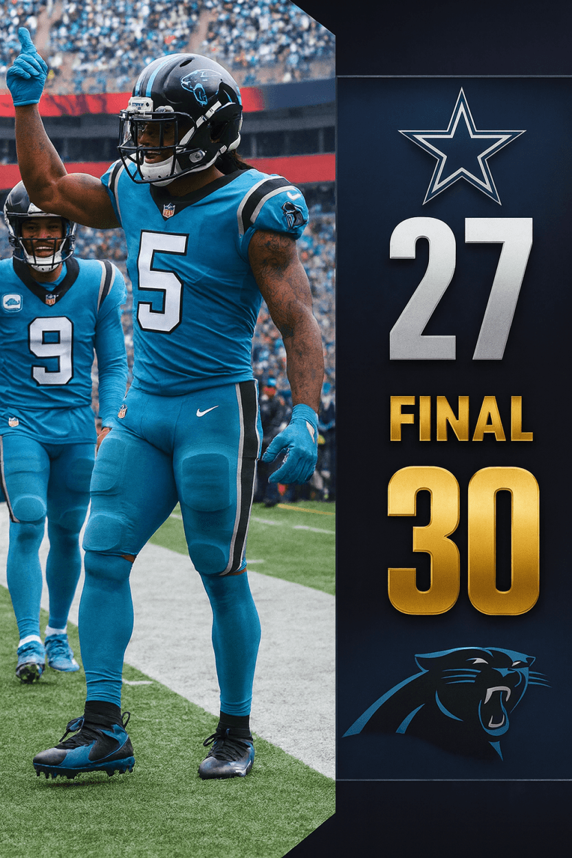 Carolina Panthers Secure Thrilling Victory Over Dallas Cowboys 30-27!