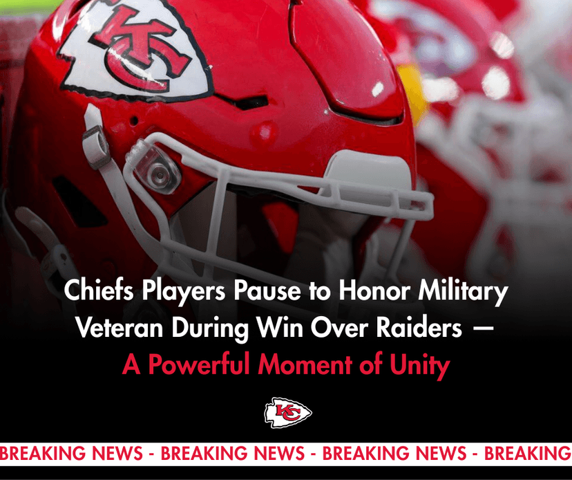 Chiefs Players Pause to Honor Military Veteran During Win Over Raiders — A Powerful Moment of Unity