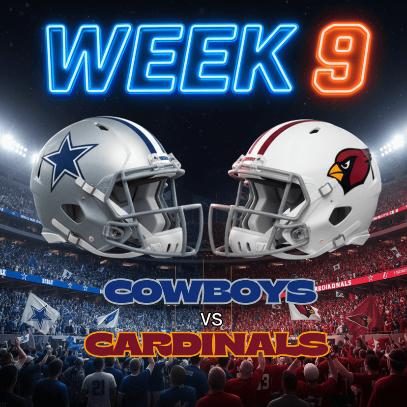 Week 9 Showdown: Dallas Cowboys vs Arizona Cardinals – Monday Night Battle in Texas
