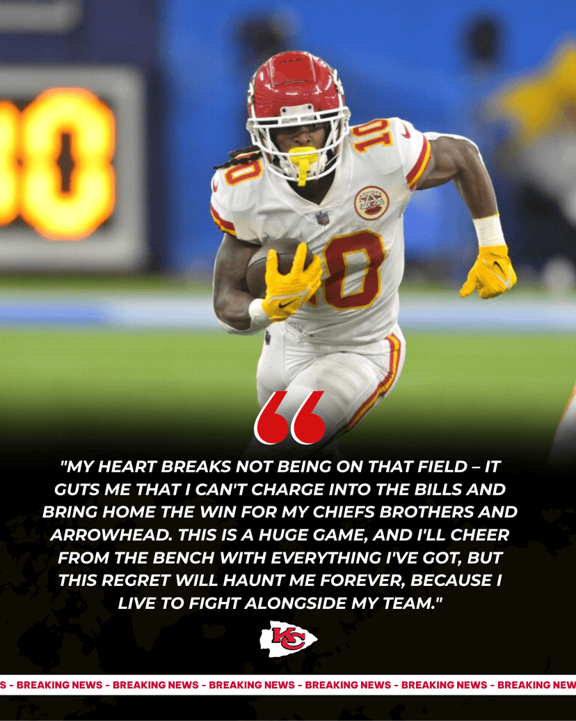 Chiefs star RB NOT USED for Week 9 vs Bills – DARK SECRET behind his absence will BREAK Kansas City fans!