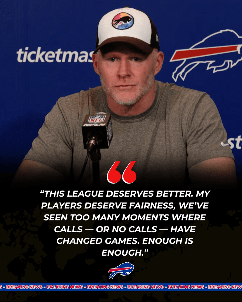 🚨SPECIAL NEWS: Coach Sean McDermott angry before Bills vs Dolphins game, calls on NFL to replace referees after series of controversial decisions