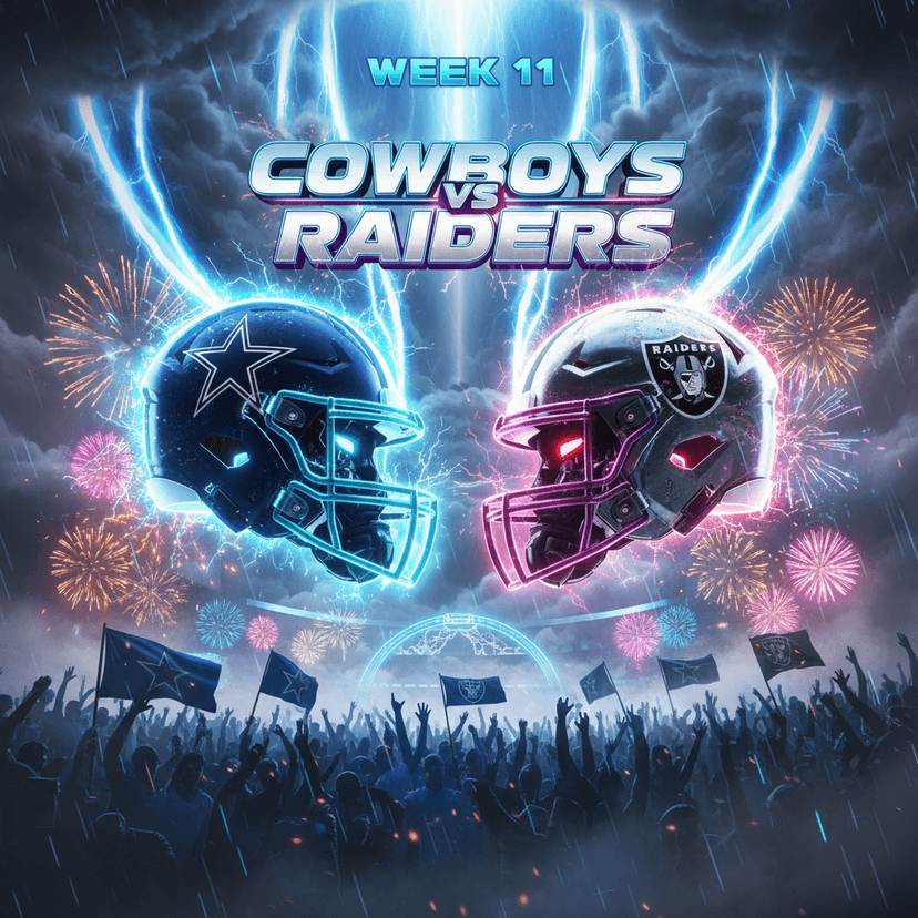 🏈 Week 11 NFL Showdown: Dallas Cowboys vs Las Vegas Raiders – Prediction, Time, Odds & Key Storylines