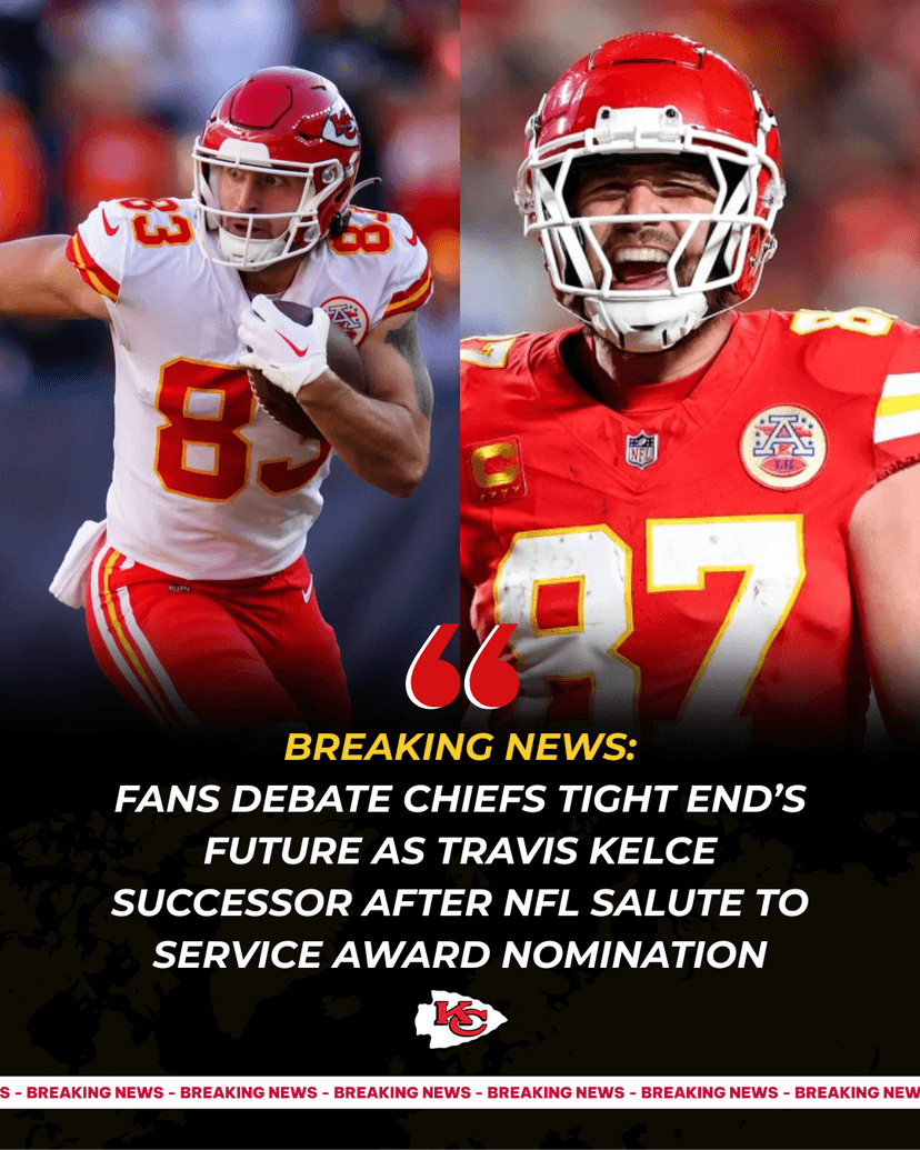 Fans Debate Chiefs Tight End’s Future as Travis Kelce Successor After NFL Salute to Service Award Nomination
