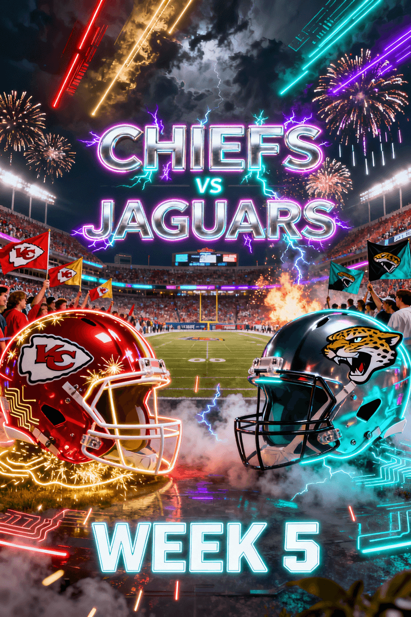 🔥❤️💛 GO CHIEFS! TIME TO TAKE DOWN THE JAGUARS IN WEEK 5! 🏈💛❤️🔥