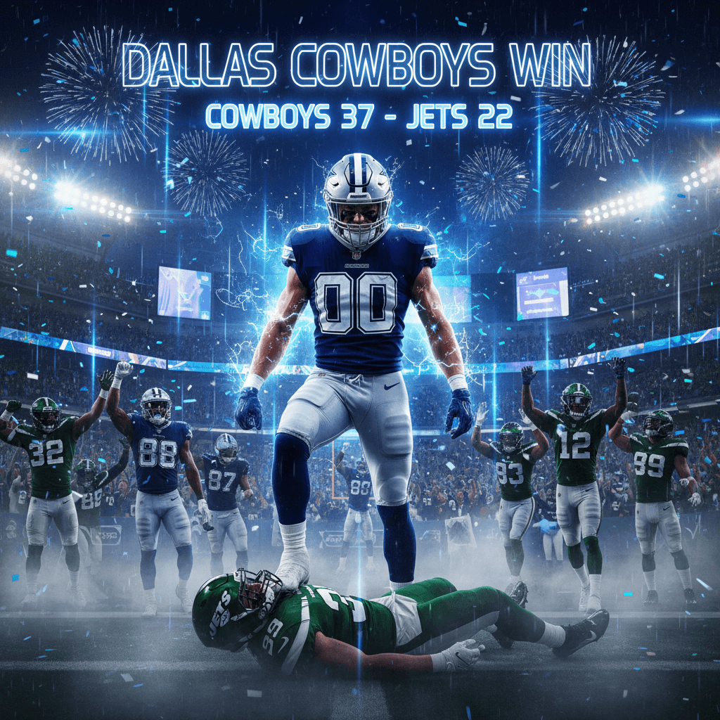 🔥 DALLAS DOMINATION: Cowboys Obliterate Jets 37–22 in Statement Win That Shakes the NFL! 💪💙⭐