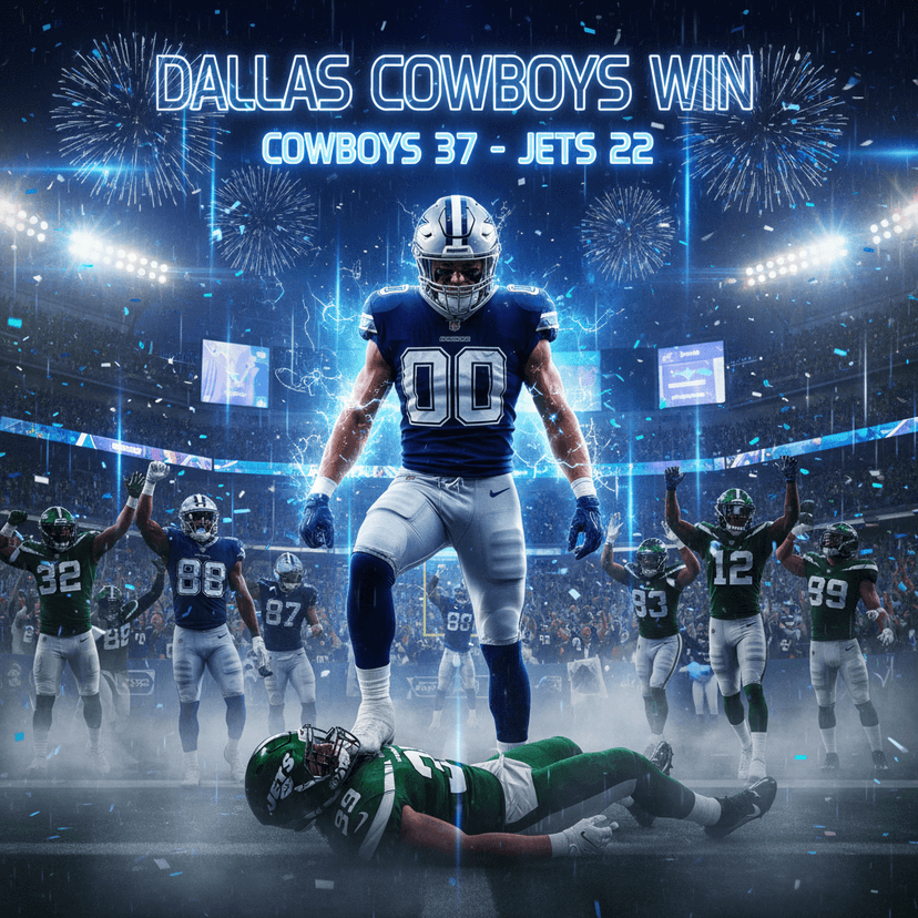 🔥 DALLAS DOMINATION: Cowboys Obliterate Jets 37–22 in Statement Win That Shakes the NFL! 💪💙⭐