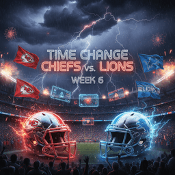Time Update – Chiefs vs Lions – Week 6 Game Information