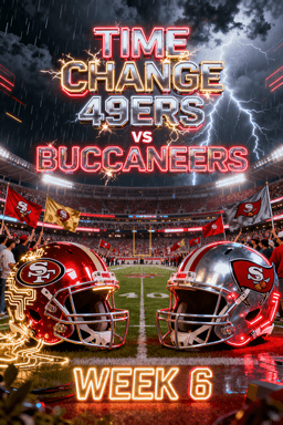 Time Update – 49ers vs Buccaneers – Week 6 Game Information