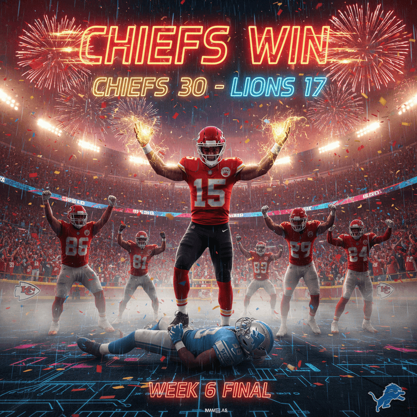 ❤️💛 CHIEFS KINGDOM ROARS BACK! Kansas City Crushes Lions 30–17 in Statement Win That Silences Every Doubter! 🔥🏈👇