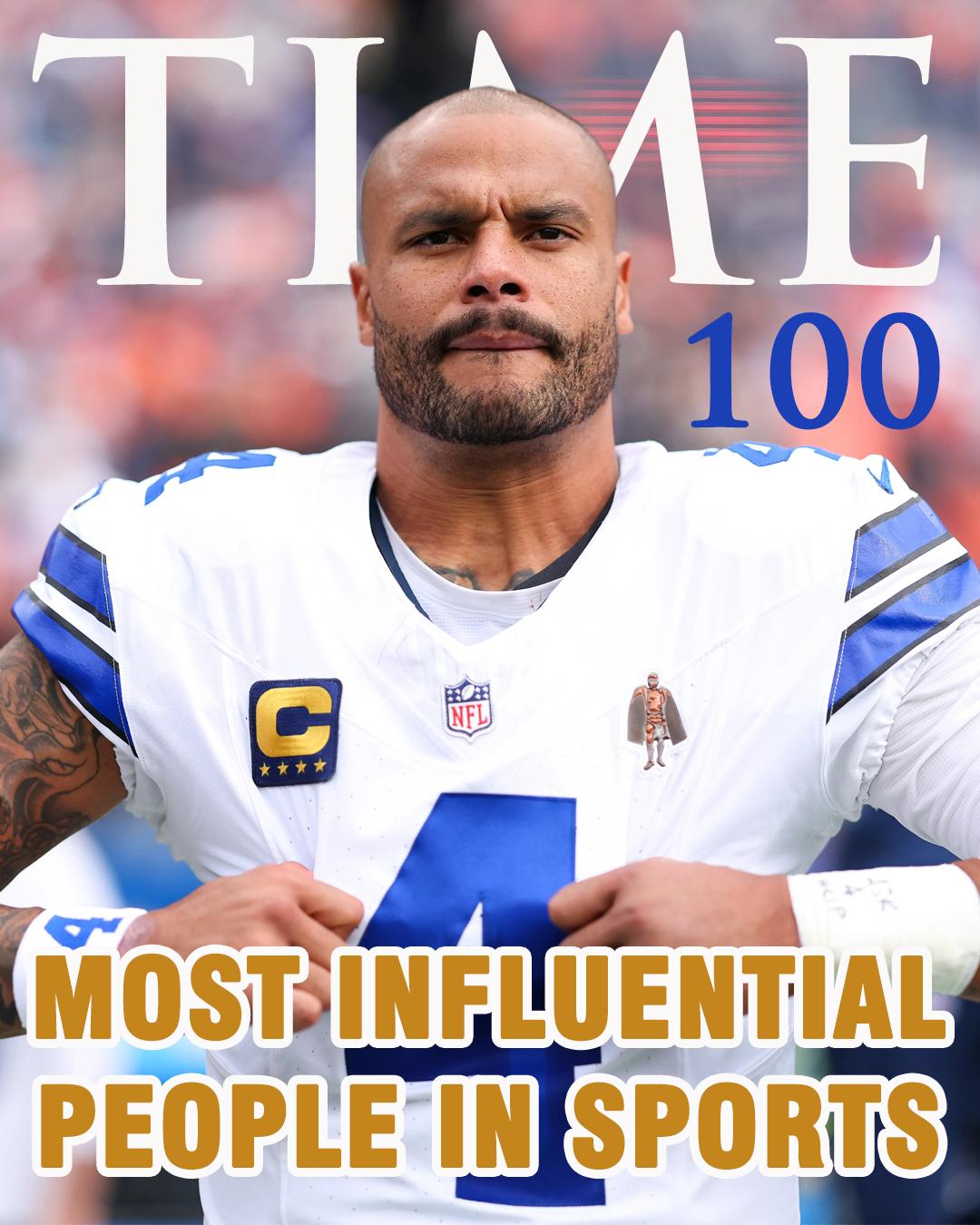 Superstar Dak Prescott Named to TIME’s 100 Most Influential People in Sports