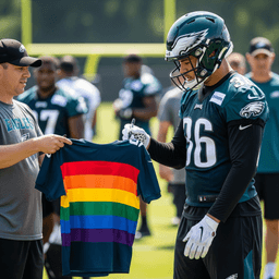Eagles Rookie Cut on the Spot After Refusing to Sign LGBT-Themed Jersey