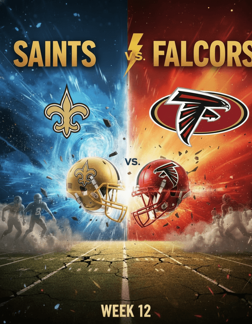 ⚜️ New Orleans Saints vs Atlanta Falcons – NFC South Rivalry Heats Up in Week 12 NFL 2025