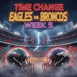 TIME UPDATE: EAGLES VS BRONCOS, A CRITICAL NFC VS AFC SHOWDOWN! SUNDAY AFTERNOON BLOCKBUSTER!