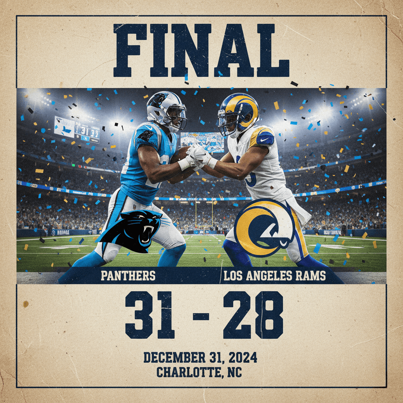 PANTHERS 31 – 28 RAMS: Thrilling Victory in Charlotte Sparks Hope for Carolina