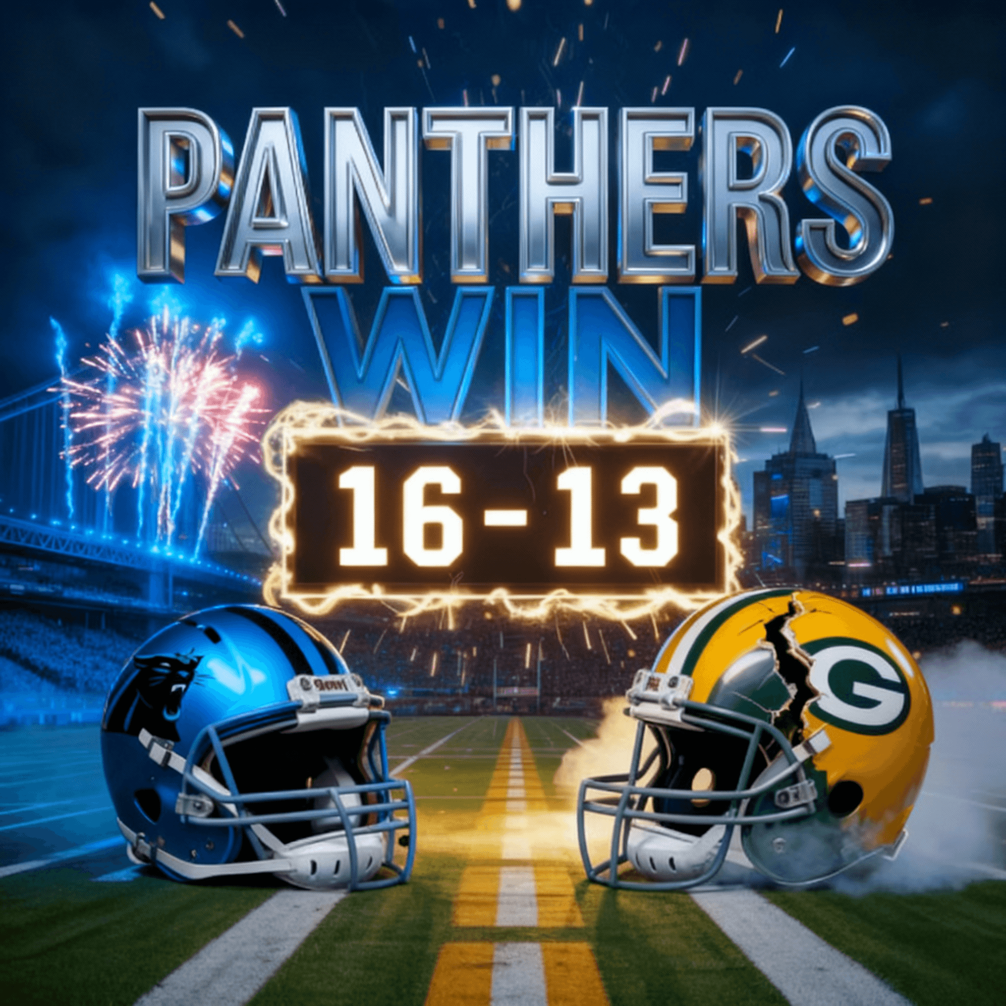 PANTHERS STUN AND CRUSH THE PACKERS AT LAMBEAU FIELD: A COLD NIGHT TURNED INTO CAROLINA’S GLORY
