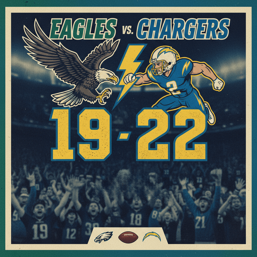 Eagles Fall Short in Overtime Thriller Against Chargers on Monday Night Football