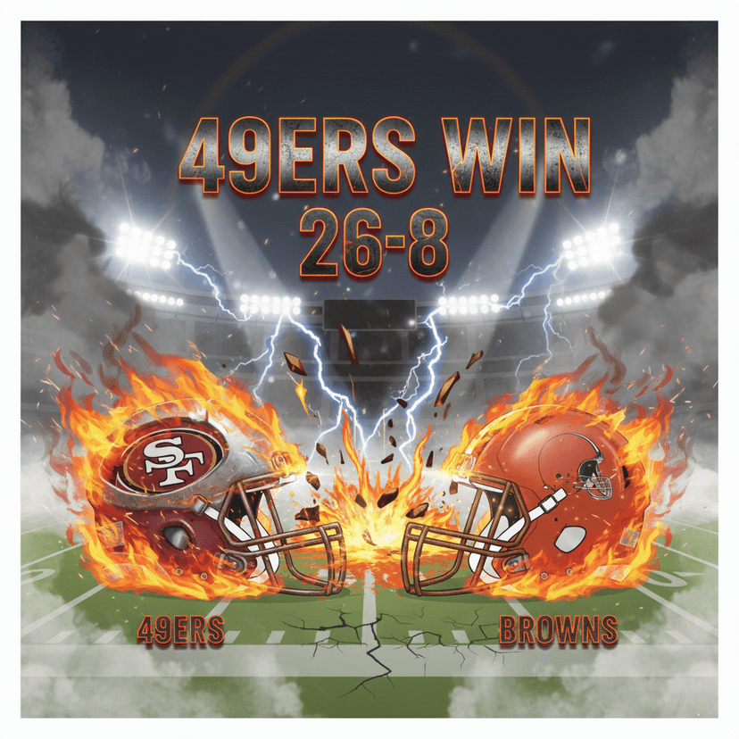 49ERS 26 – 8 BROWNS: Defense Dominates, Purdy Bounces Back, McCaffrey Delivers Again