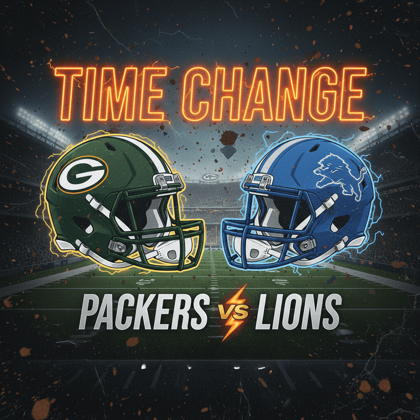 🕓 TIME CHANGE: PACKERS VS LIONS Game May Be Rescheduled Due to Massive Snowstorm in Wisconsin