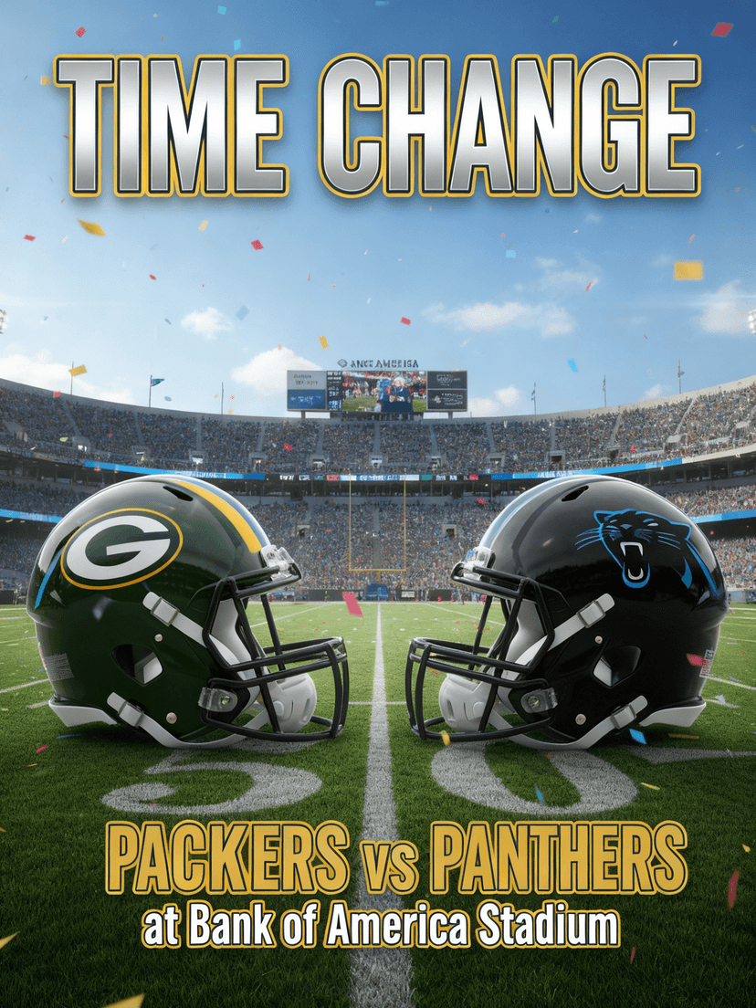TIME UPDATE: PACKERS VS PANTHERS