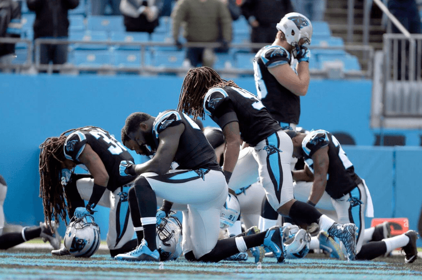 After Week 11 Win Over Falcons, Panthers Players Skip Celebration to Pray for Jets Cornerback Shot in NYC Early Sunday Morning