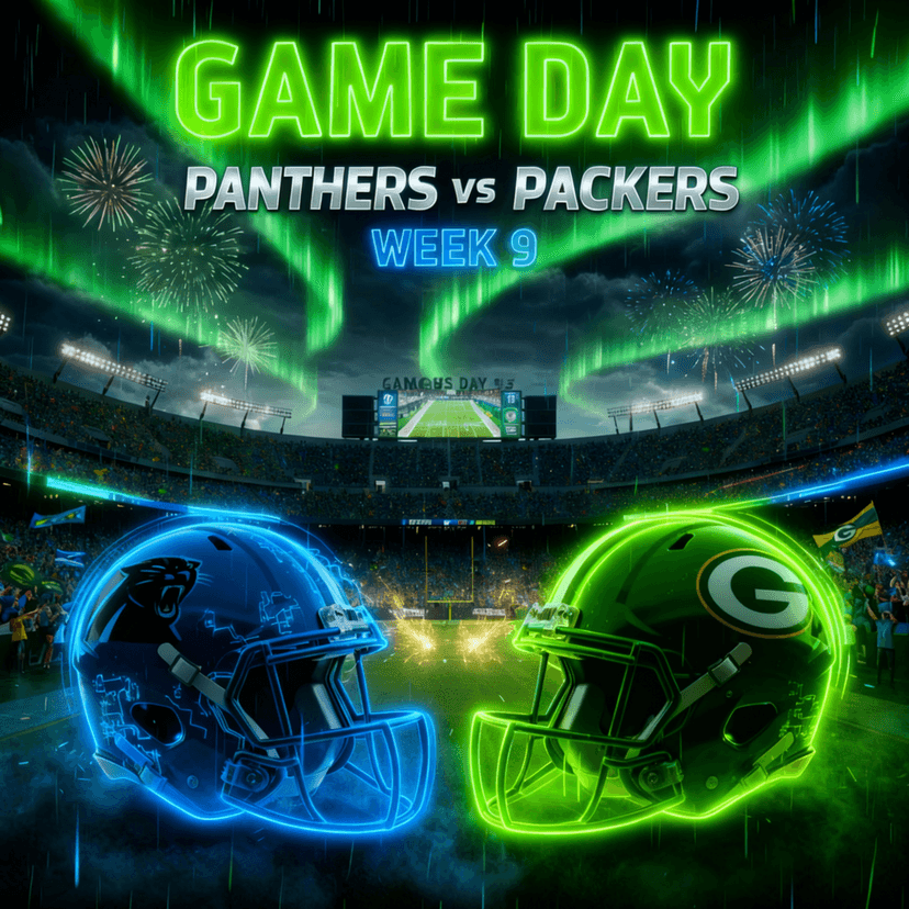 WEEK 9 SHOWDOWN: CAROLINA PANTHERS VS GREEN BAY PACKERS – BATTLE AT LAMBEAU FIELD