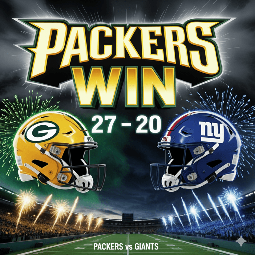 🧀 Packers defeat Giants 27–17 at MetLife Stadium