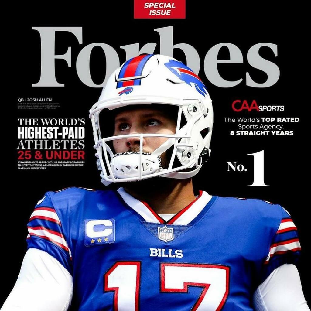 Josh Allen is #1 and the cover of Forbes' highest paid athletes under 25 :  r/buffalobills
