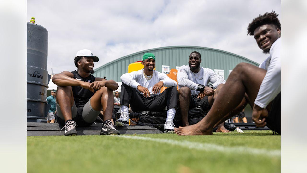Nakobe Dean, Jalen Hurts, Moro Ojomo & Jordan Davis
