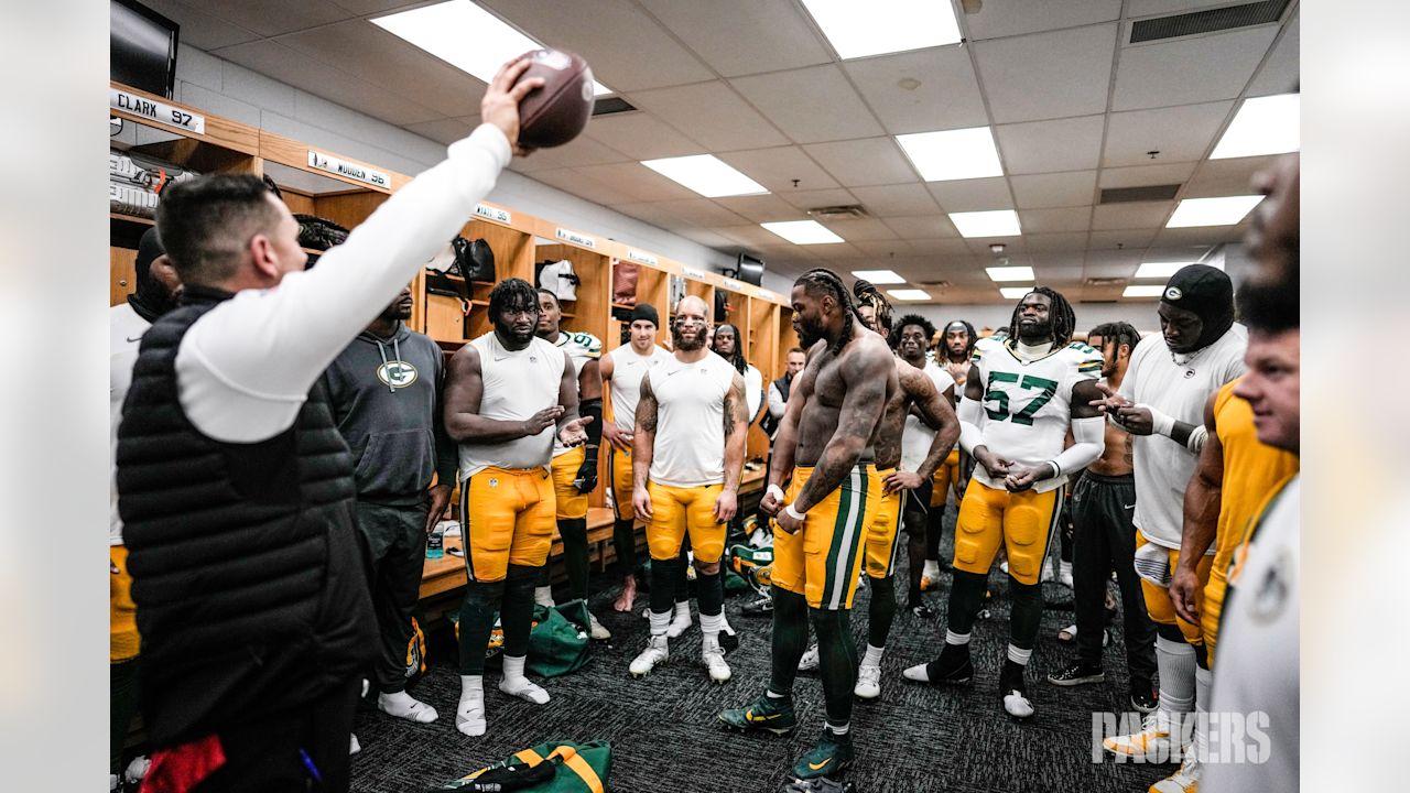 Inside the Packers' locker room at Soldier Field after dramatic win vs.  Bears